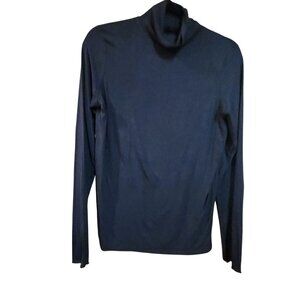 Black Long Sleeve Turtleneck Top Lightweight For Women